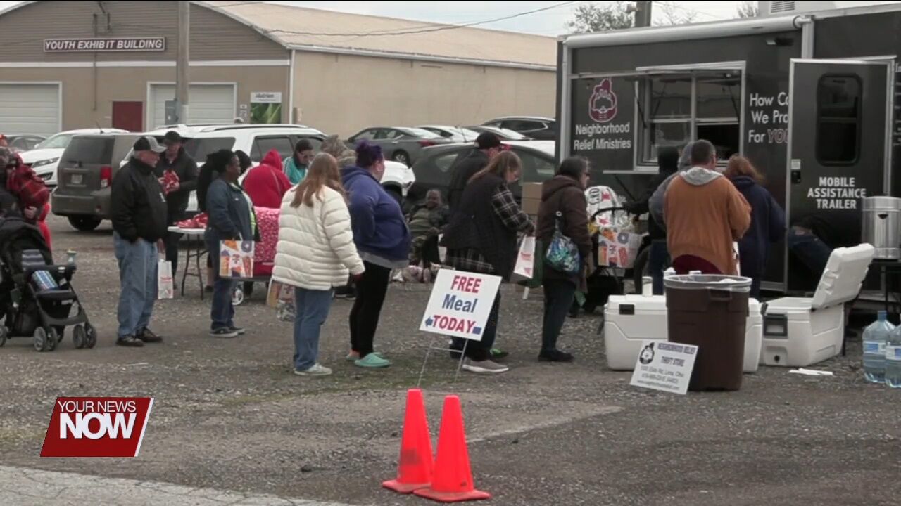 West Ohio Food Bank holds a community resource fair and food distribution at the Allen County Fairgrounds